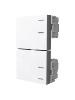 LLAVE EMBUTIR JELUZ PLATINUM 2 INTERRUPTORES BLANCO - 60451