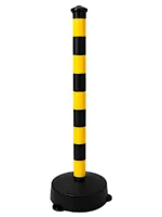 CADENA PLASTICA: POSTE AMAR/NEGRO 90CM C/BASE - 03046035005