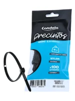 PRECINTO PLASTICO 100mm x 2,5mm x 100 Un. NEGRO - 7411