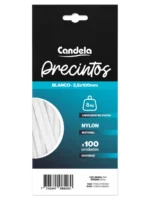 PRECINTO PLASTICO 100mm x 2,5mm x 100 Un. BLANCO - 7412