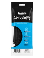 PRECINTO PLASTICO 150mm x 3,6mm x 100 Un. NEGRO - 7413
