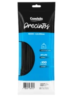 PRECINTO PLASTICO 250mm x 4,8mm x 100 Un. NEGRO - 7417