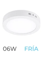 LUMINARIA LED CANDELA DE SOBREPONER 06w FRIA REDONDA - 7554