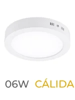 LUMINARIA LED CANDELA DE SOBREPONER 06w CALIDA REDONDA - 7555