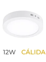 LUMINARIA LED CANDELA DE SOBREPONER 12w CALIDA REDONDA - 7557