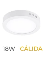 LUMINARIA LED CANDELA DE SOBREPONER 18w CALIDA REDONDA - 7559