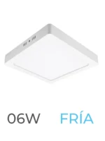 LUMINARIA LED CANDELA DE SOBREPONER 06w FRIA CUADRADA - 7562