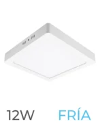 LUMINARIA LED CANDELA DE SOBREPONER 12w FRIA CUADRADA - 7564