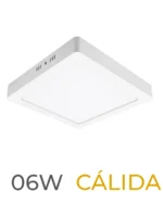 LUMINARIA LED CANDELA DE SOBREPONER 06w CALIDA CUADRADA - 7563