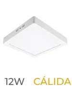 LUMINARIA LED CANDELA DE SOBREPONER 12w CALIDA CUADRADA - 7565