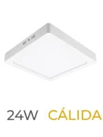 LUMINARIA LED CANDELA DE SOBREPONER 24w CALIDA CUADRADA - 7569