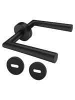 PICAPORTE DE ACERO DOBLE BALANCIN NEGRO - BRZ-1050-N