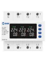 PROTECTOR DE TENSION TRIFASICO 100A DIGITAL 6 MODULOS BAW - RU400F100