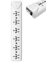 MULTIPLE EXTERIOR 6 TOMAS BL C/LLAVE TOP - M-1199