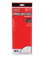 PRECINTO PLASTICO 250mm x 4,8mm x 100 Un. BLANCO TACSA - PTFL4-250-46