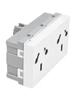 LLAVE EMBUTIR JELUZ PLATINUM TOMA DOBLE 10A BLANCO BINORMA - 60027