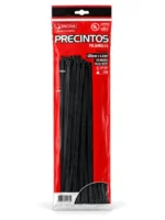 PRECINTO PLASTICO 400mm x 4,8mm x 100 Un. NEGRO TACSA - PTFL8-400-46